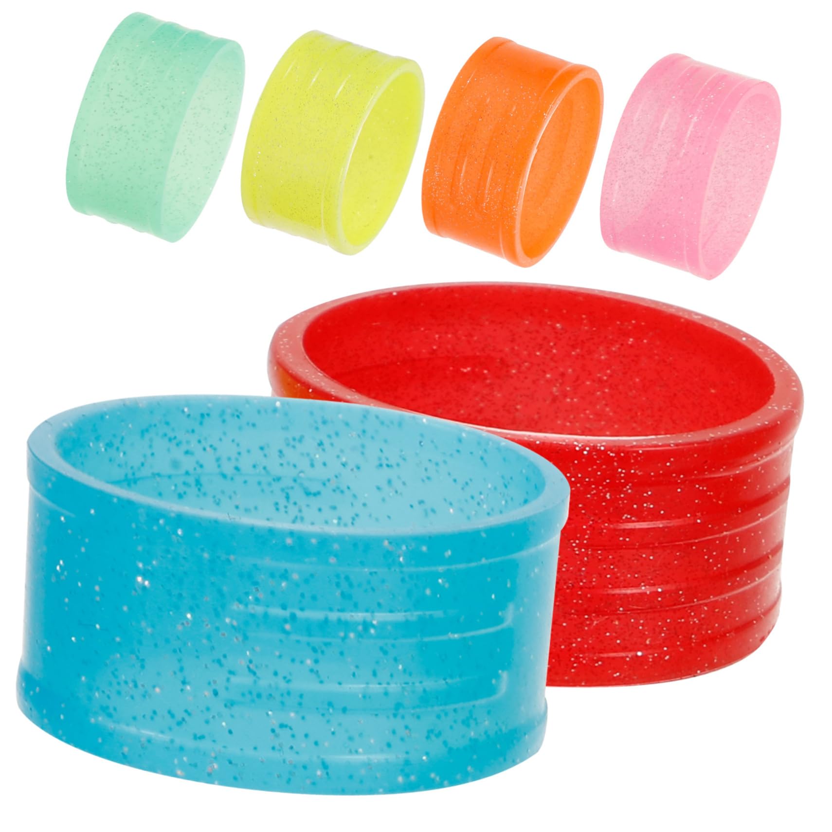 BESTonZON 6pcs Tennis Racket Grip Bands Non Slip Overgrip Rings for Badminton and Tennis Rackets Durable and Wear Resistant Multi