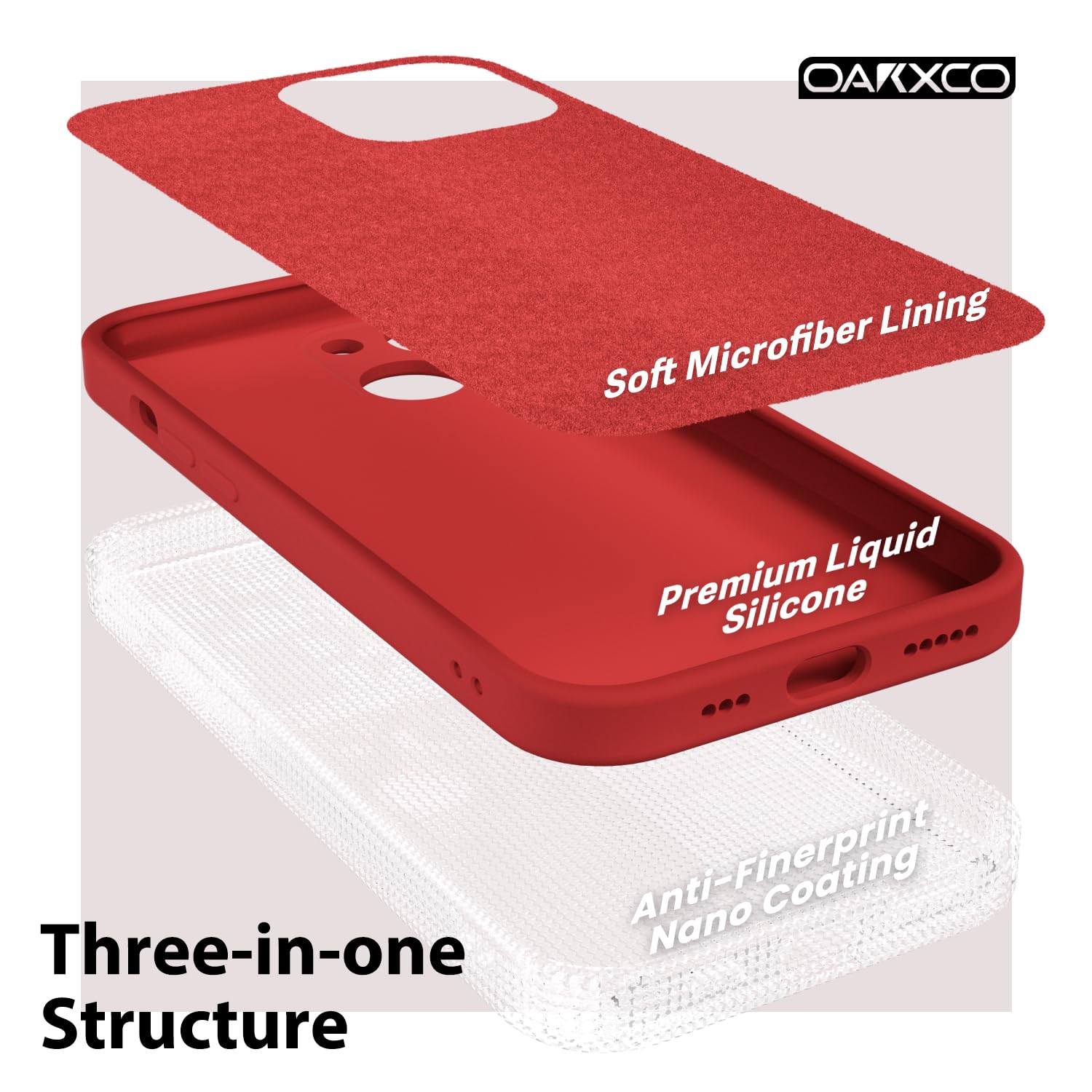 oakxco for iPhone 16 Pro Max Case Liquid Silicone, Soft Rubber Gel Elegant Aesthetic Basic Simple Cover, Cute Thin Slim TPU Matte Solid Color Plain Smooth Case for Women Girl, Light Pink — view 712