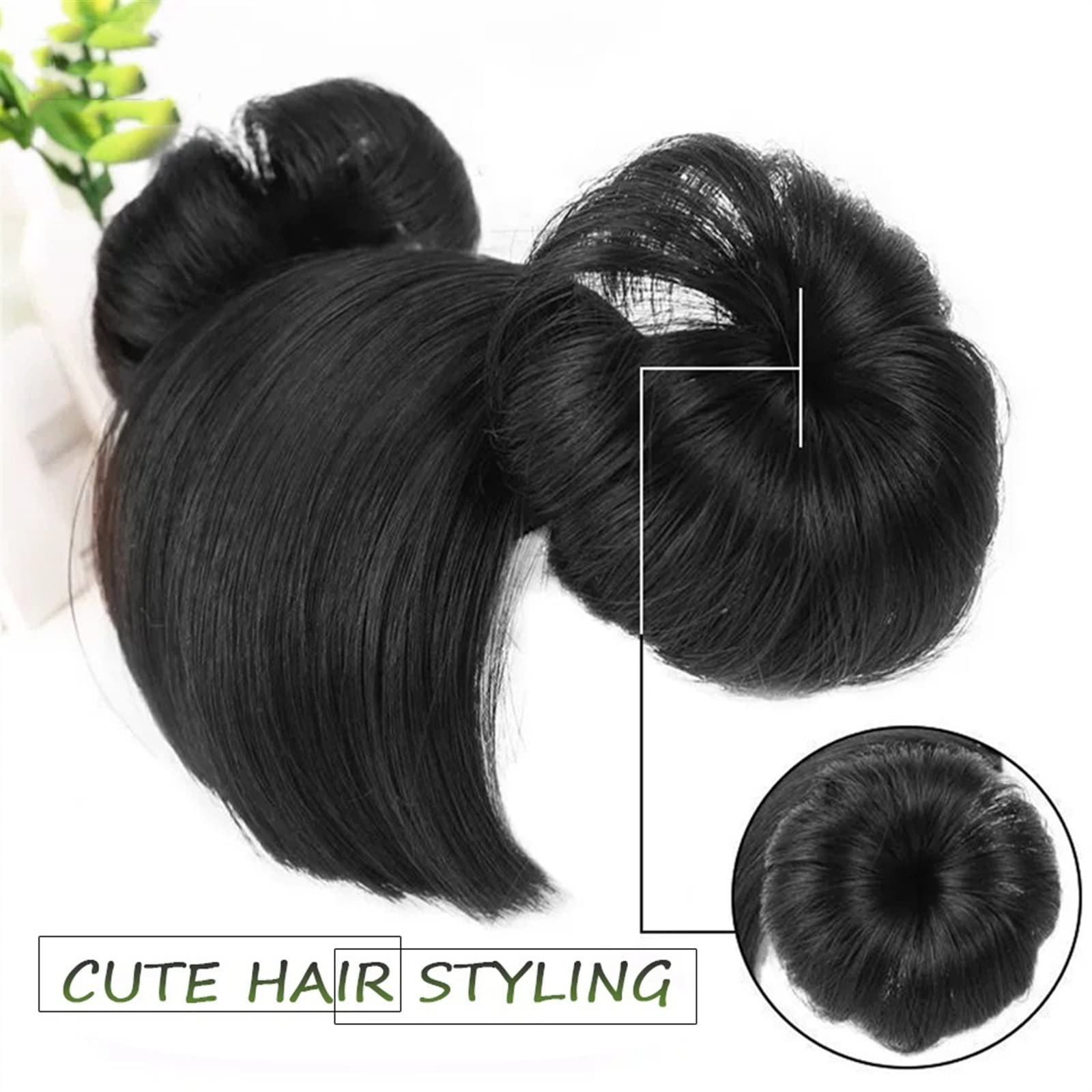 Amazon.co.jp: 乱れたお団子ヘア ヘアバンド付きキッズお団子