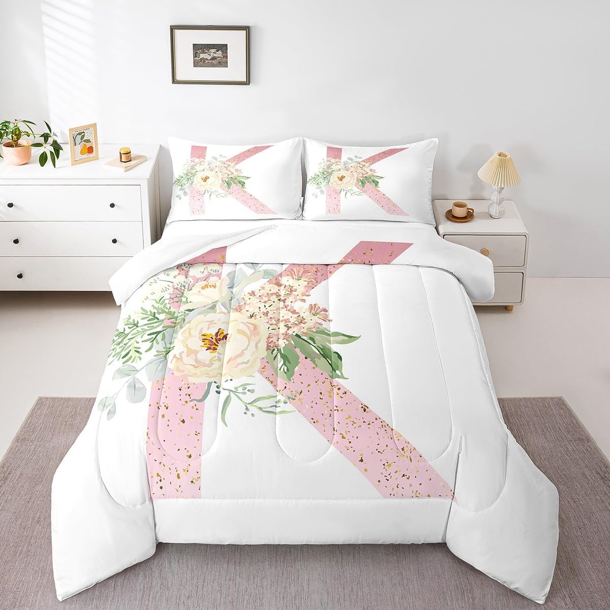 Feelyou Garbage Truck Comforter Set Full Size, Boys Girls Cartoon Car Bedding Set Green Equipment Trucks Comforter Toddler Rubbish Trucks Duvet Set Microfiber Bed Set