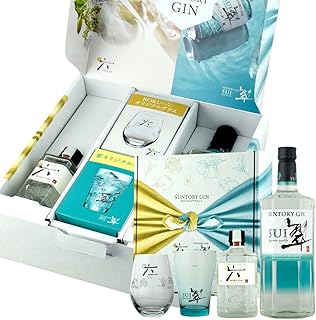 サントリー ジン 翠 700ml 1本+ROKU(六) 200ml 1本 グラス2個付セット EC限定 ギフト箱入