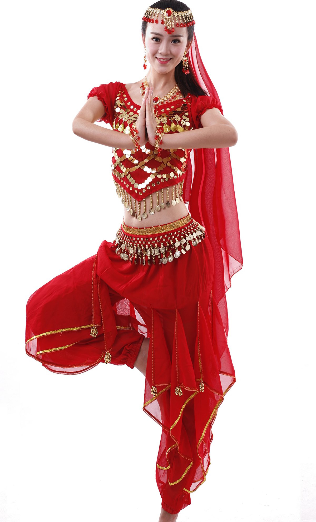 Astage Femme Indienne Belly Danse Costumes Halter Harem Pantalon Performance Set