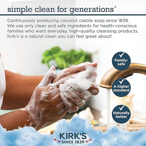 Miniatura 7 de Kirk's Castilla Jabón en barra de Coco Castilla, Original 4 oz (paquete de 2)