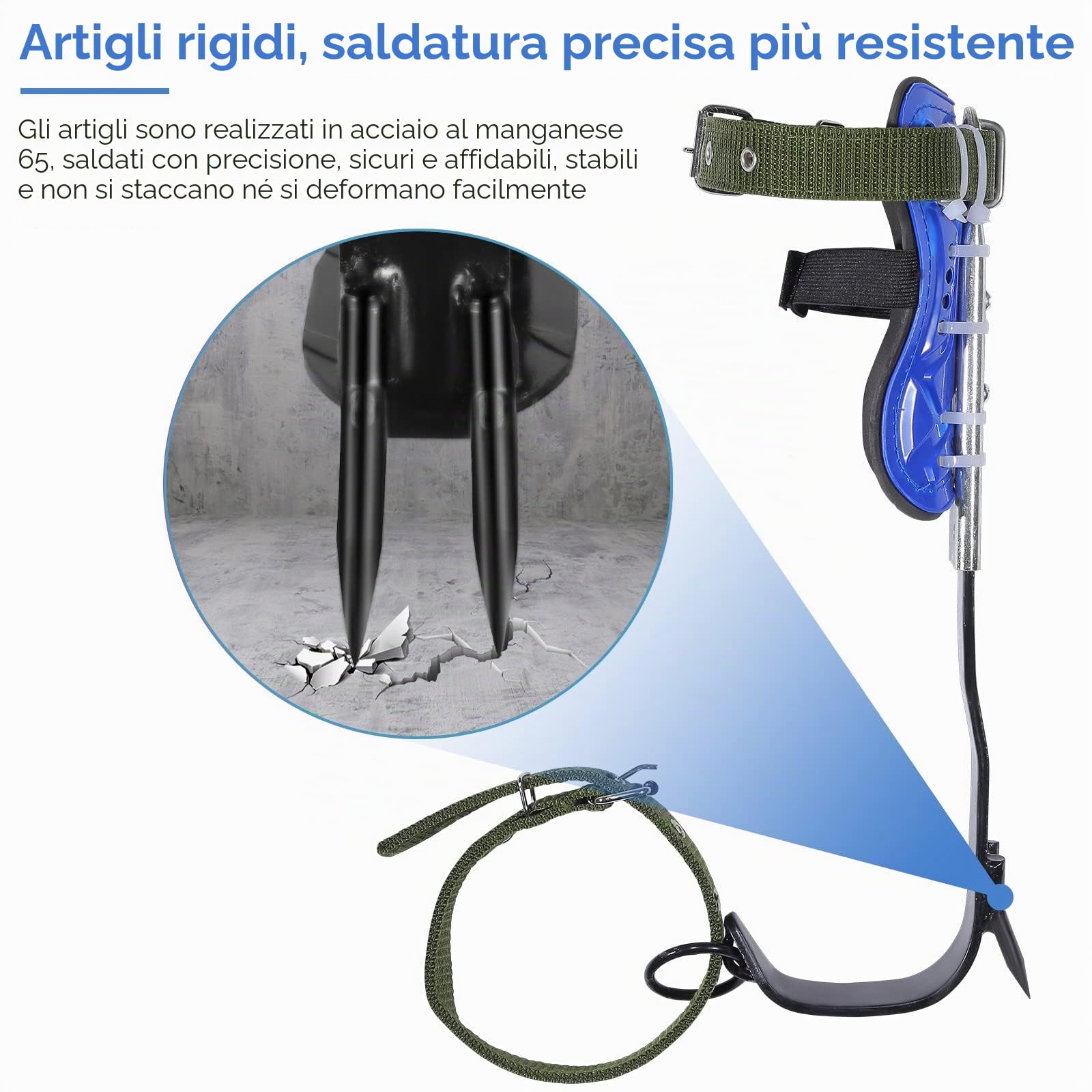 Set professionale di ramponi da arrampicata su alberi con imbracatura di sicurezza a 5 punti per tutto il corpo, attrezzatura da arrampicata aggiornata per la raccolta della frutta e il soccorso
