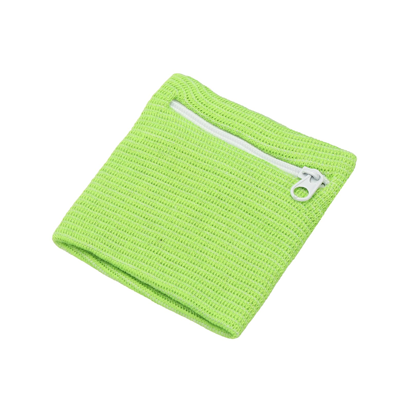 YELARXI Wrist Wallet Wristband with Zipper, Cotton Wrist SweatBands Sports Absorb Sweat Wristbands Pouch Breathable Band & Fruit Green -Fitting for Storage Key Card/Running/Basketball — image 1
