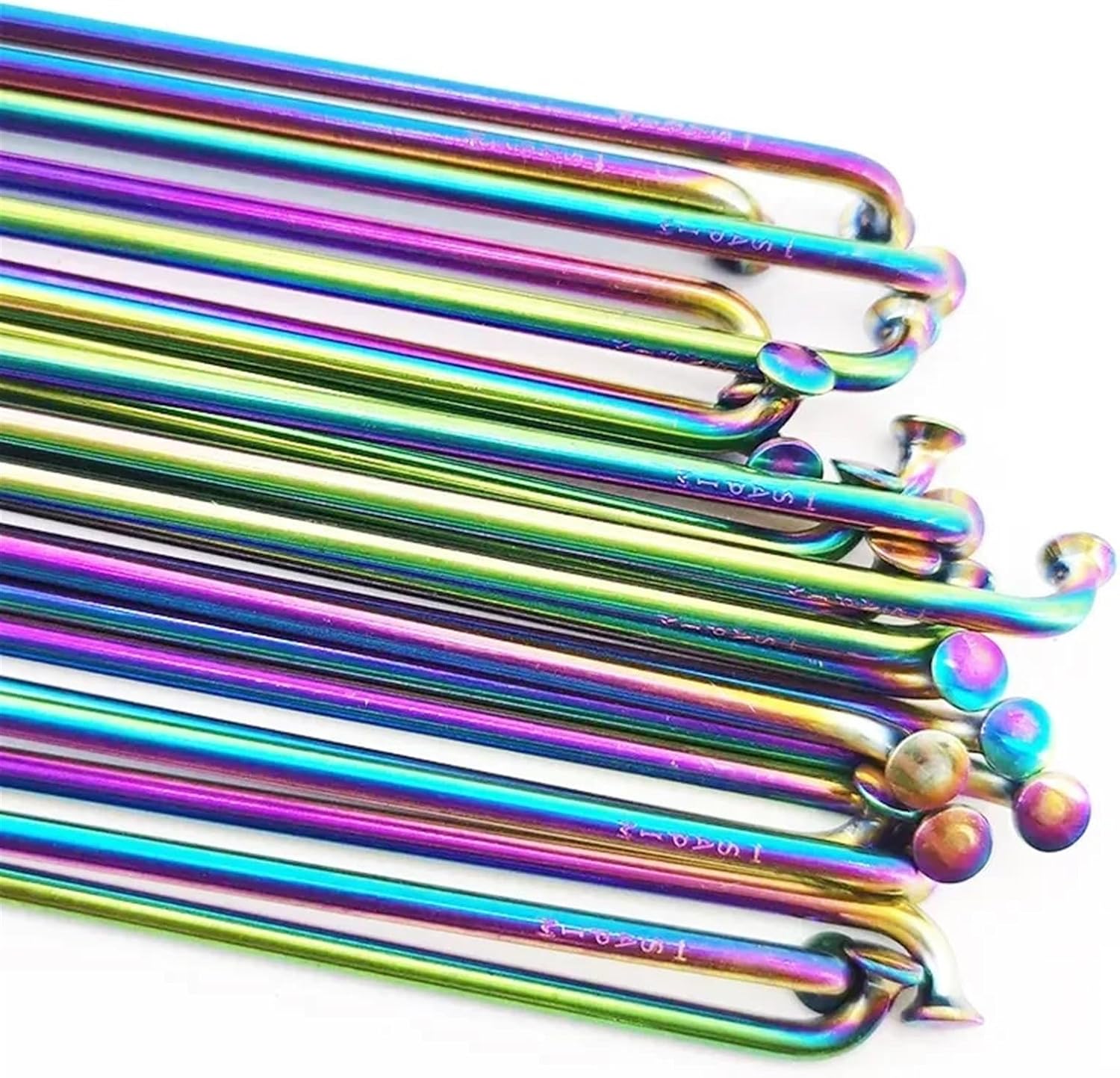 14G 2.0MM Spoke J-Shaped Curved/Straight Colorful Bicycles Spokes Can Be Customized with A Length of 100-310mm Spokes Bike Parts