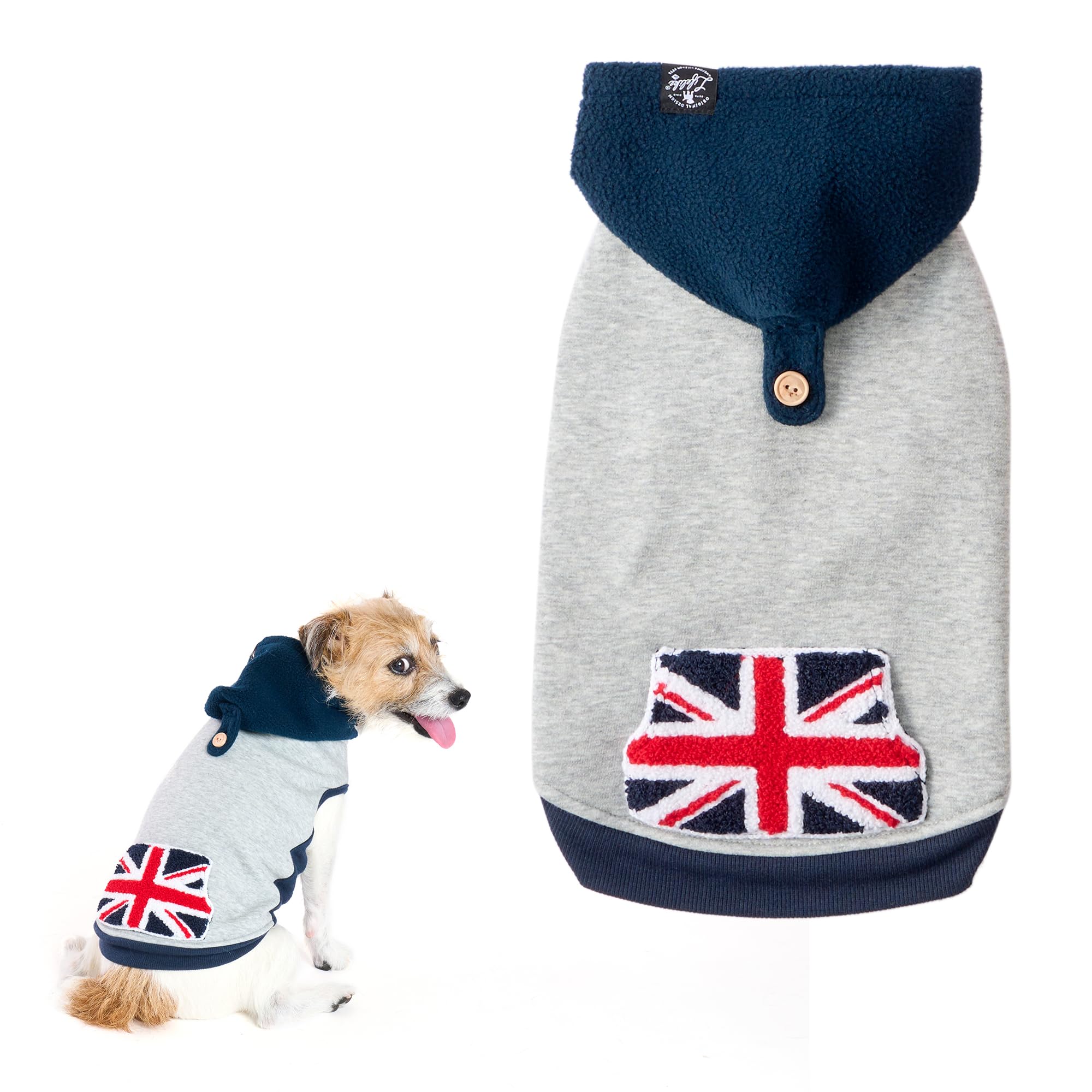 Amazon | 【LIFELIKE公式】フラッグポケフーディー 犬 服 フラッグ柄 