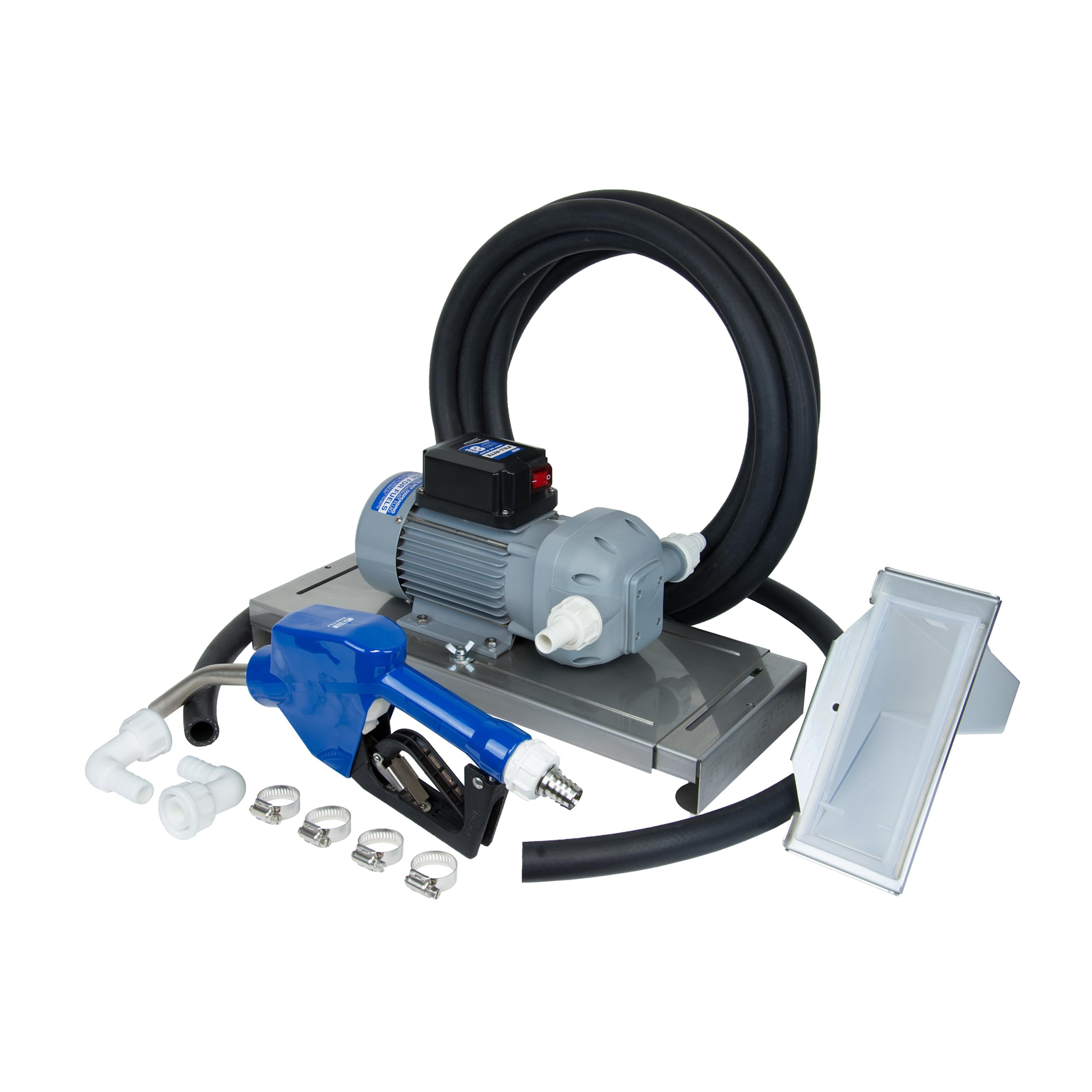 Fill-Rite DF120DAN520 120V 8 GPM Diesel Exhaust Fluid (DEF) Transfer Pump w/Drum Mount Package & Automatic Nozzle