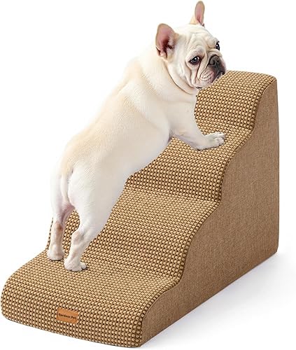 Miniatura 17 de Gardner Pet Escaleras para perros pequeños de 16.5 pulgadas de alto, escaleras y rampa transformables 2 en 1 para mascotas de 3 escalones, escalones