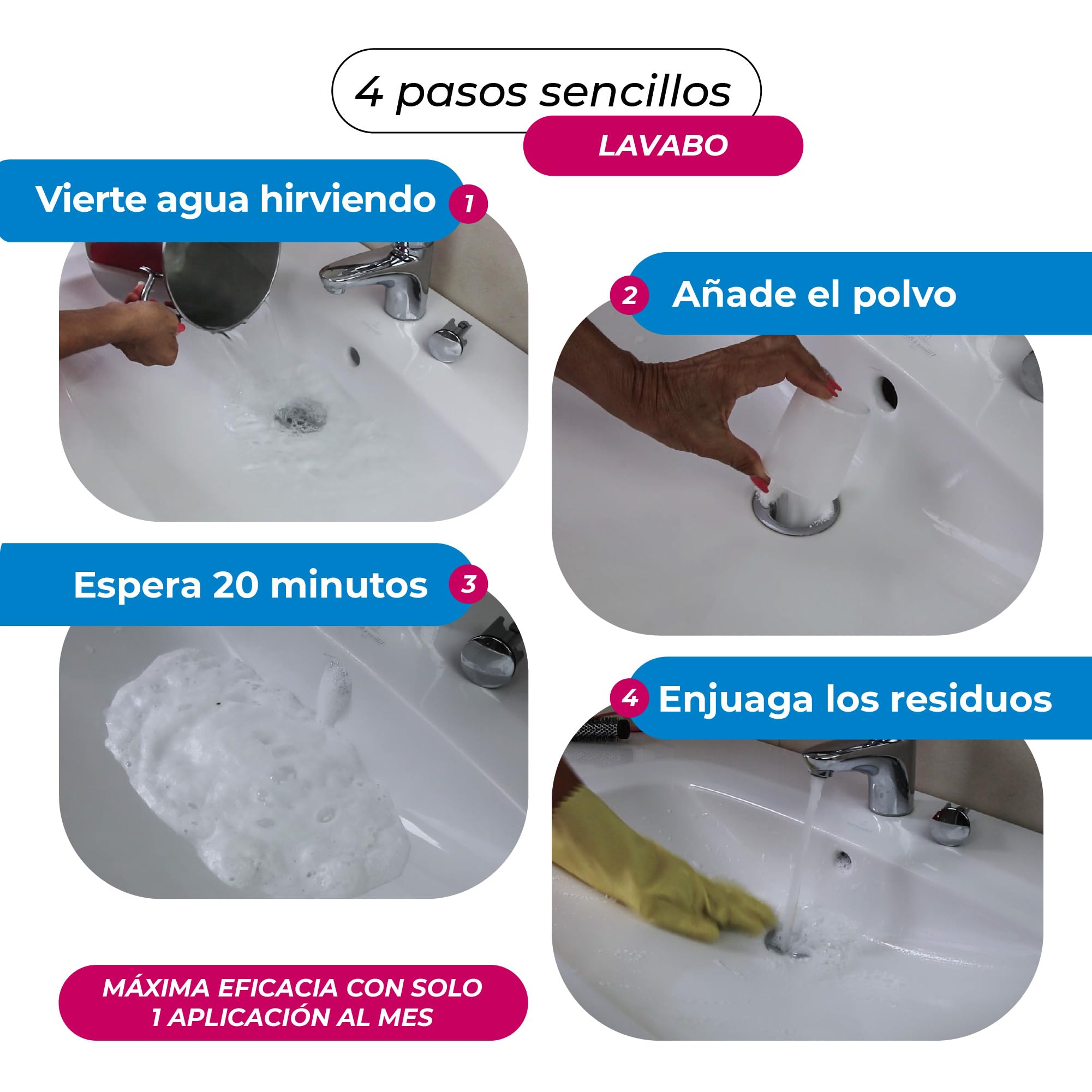 Cali-mex Espuma para la limpieza de sifones y tubos Elimina los malos olores, evita obstrucciones y atascos en el lavabo, la ducha y el inodoro. Formato ahorro de 2 kg.