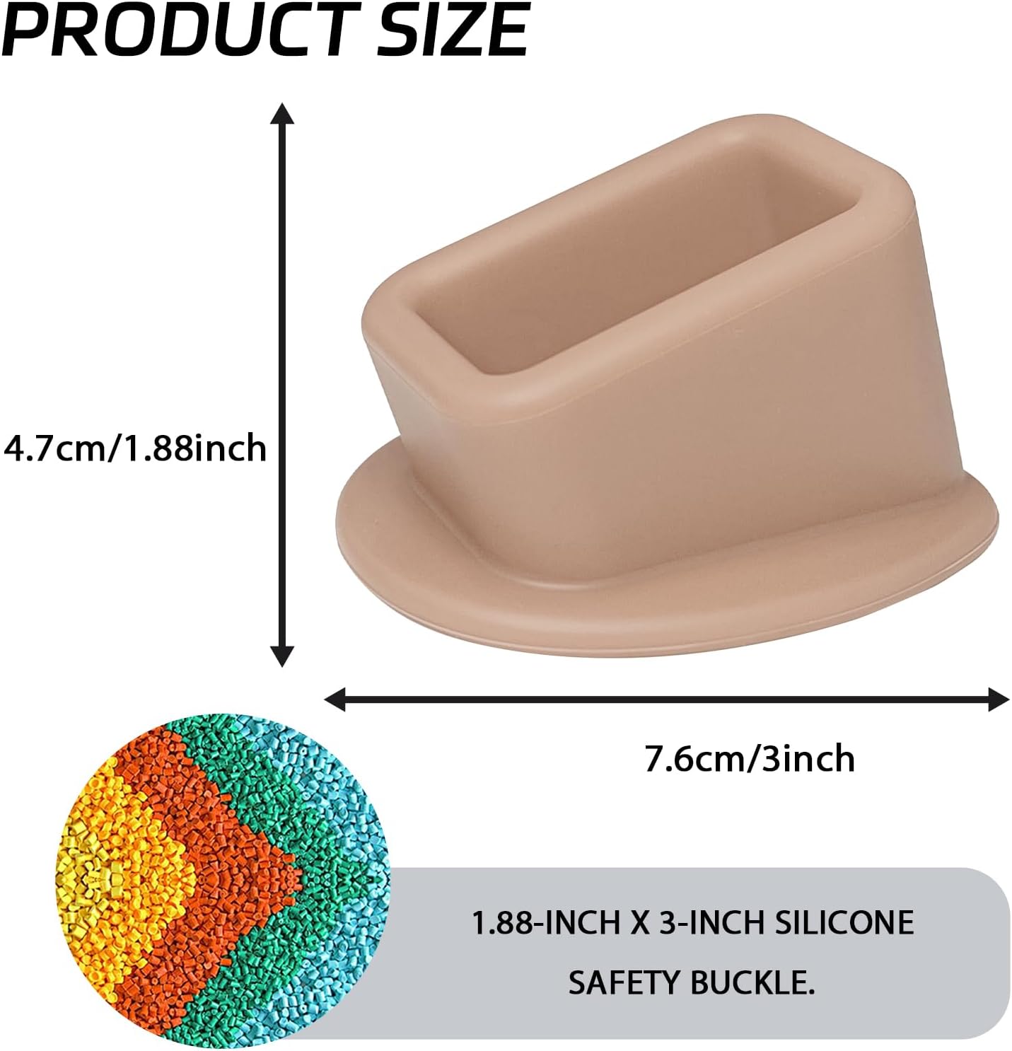 2PCS Seat Belt Buckle Holder, Silicone Car Rear Seatbelt Buckle Booster for Easy Access, Universal Auto SafetyBelt Buckle Guard Cover to Makes Receptacle Stand Upright Buckling for Kids (Khaki)