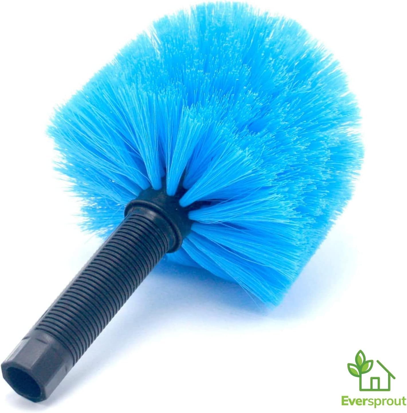 EVERSPROUT 1.5-to-3 Foot Cobweb Duster and Extension-Pole Combo & Lightweight 3-Stage Aluminum Pole | Hand-Packaged Indoor/Outdoor Use Brush Attachment