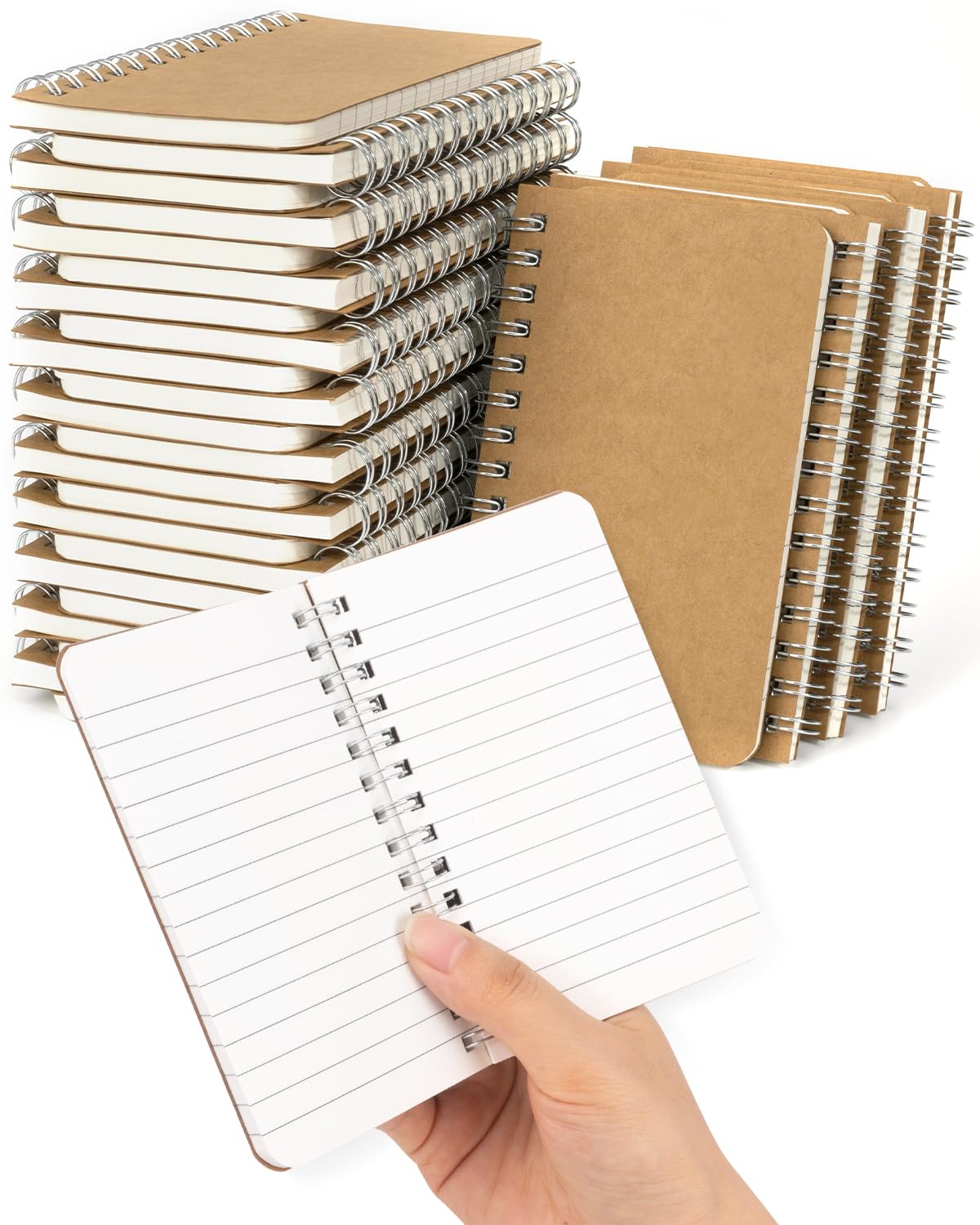 Dynta Mini Pocket Notebooks 3x5 Bulk, Small Notebooks Spiral Notepads 30 Packs, Memo Pads for Men, Women, Kids, Students, Teachers, Work, Note-taking (60 Sheets/120 Pages)