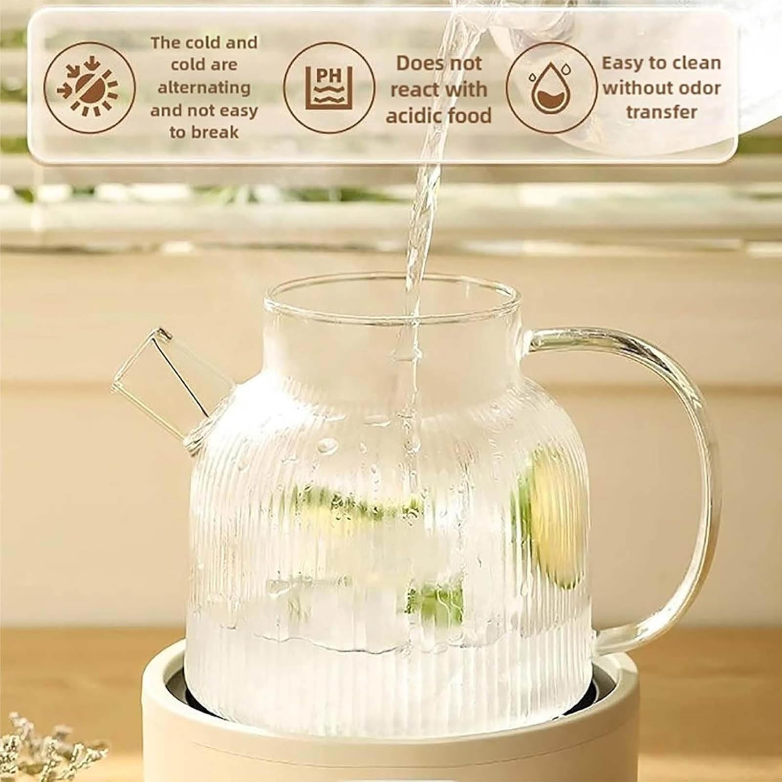 Hervidor eléctrico Tetera Multifuncional de 1.8 litros con 6 Funciones, Tetera de Cristal con ajustes táctiles Inteligentes de para guisos Frescos, sopas nutritivas y tés Especiales