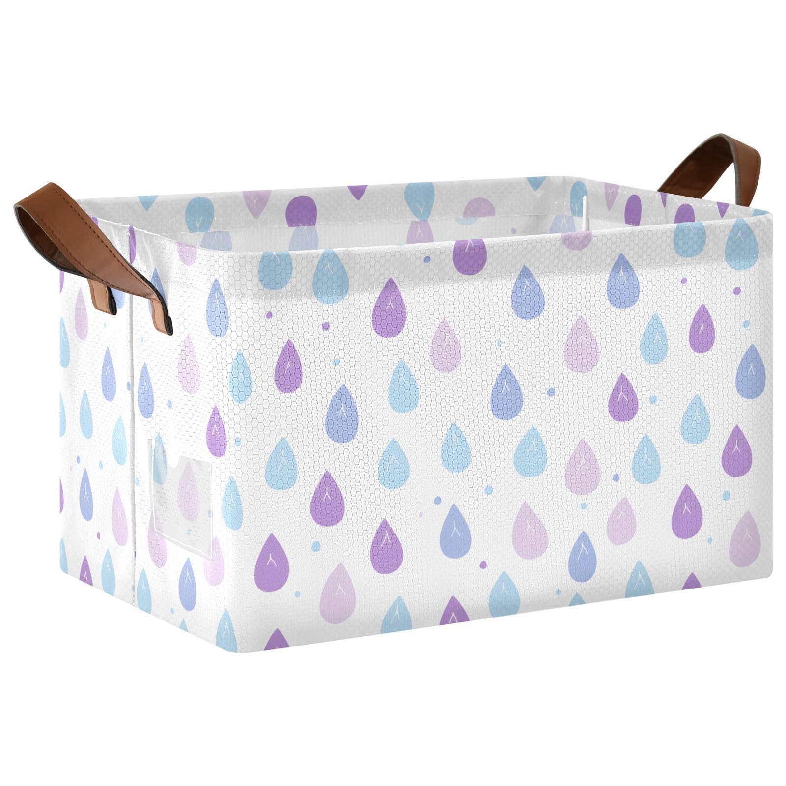 Boîte de rangement cube à motif gouttes de pluie pour organiser la chambre