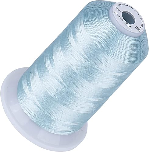 Miniatura 121 de Simthread Hilo de bordar de 5500 yardas, hilo de poliéster 100% 100% de largo de 16,404.2 ft de alto yarda, 170 + colores vivos, clasificación