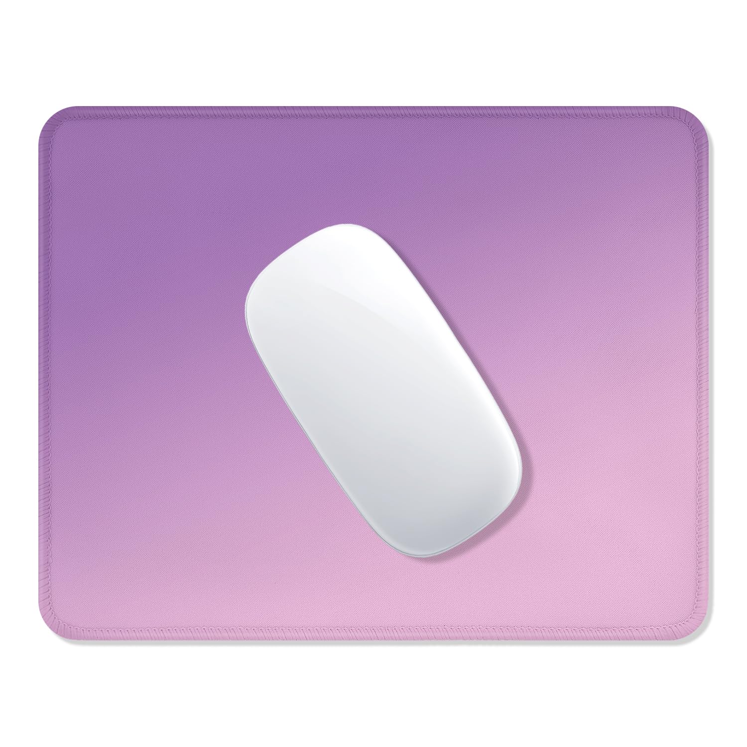 ITNRSIIET Mouse Pad Non-Slip Rubber Base Smooth Surface Stitched Edges Waterproof Durable Compatible with All Mice for Office & Gaming, Desk Accessory, 10.2x8.3x0.12 inch, Lilac