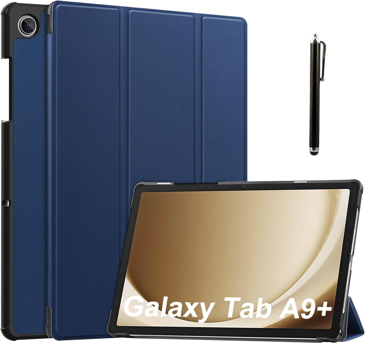 M.G.R.J® Smart Trifold Hard Shell Flip Case Cover for Samsung Galaxy Tab A9 Plus 11.0" inch (Auto Sleep/Wake|Magnetic Closure|Stylus Pen) (Blue) (B0CP237QFT) Amazon Price History, Amazon Price Tracker