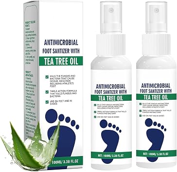 Antifungal Foot Spray 100ml, Fast-Acting Athlete s Foot Treatment, athletes foot spray, Foots Sanitizers Spray With Tea Tree Oil, Liquid For Smelly Feet Sweat Remover For Athletes, Odour Control 2