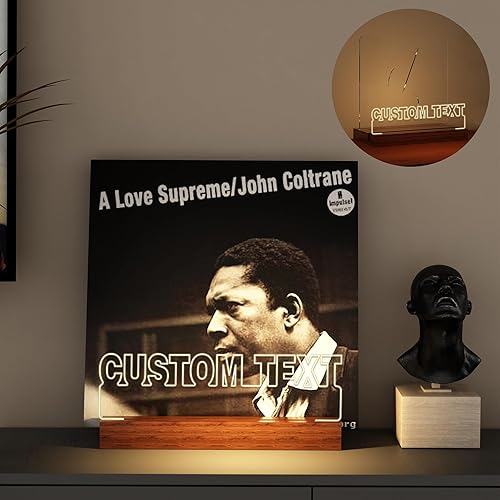 Miniatura 8 de YuanDian Soporte personalizado para discos de vinilo, soporte para discos de vinilo, soporte de acrílico de madera para almacenamiento de discos
