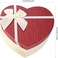 Vista 4 de DECHOUS 3 cajas en forma de corazón con tapas, cajas de cinta de boda para vacaciones, Navidad, boda, día de San Valentín, cumpleaños, cajas