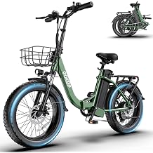 1300W Electric Bike for Adults, 75 Miles PAS Range, 52V 13Ah Removable Lithium Battery, Front Suspension Electric Bicycle, 20MPH 7-Speed Foldable Commuter Ebike, Max 330LBS, UL2849 Certified