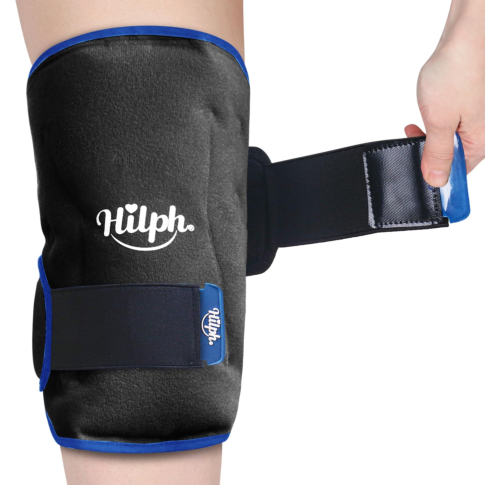 360° Full Coverage Knee Ice Pack Wrap for Post-Surgery Recovery - Bendable & Adjustable Hot Cold Therapy for Pain Relief, Swelling, Arthritis - Easy