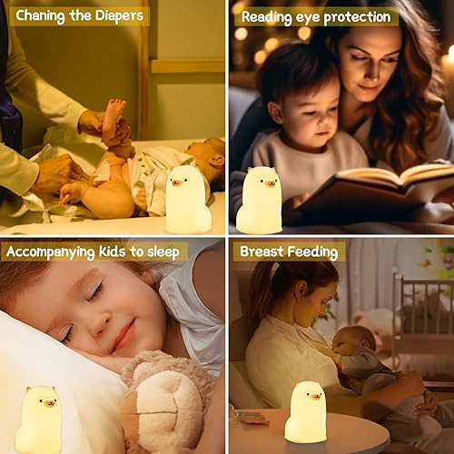 Miniatura 5 de Tremdwoto Alpaca Night Light for Kids，7 Color Baby Nightlight with Touch Control & 1H Timer, Battery Operated Soft Animal Night Light for Nursery,