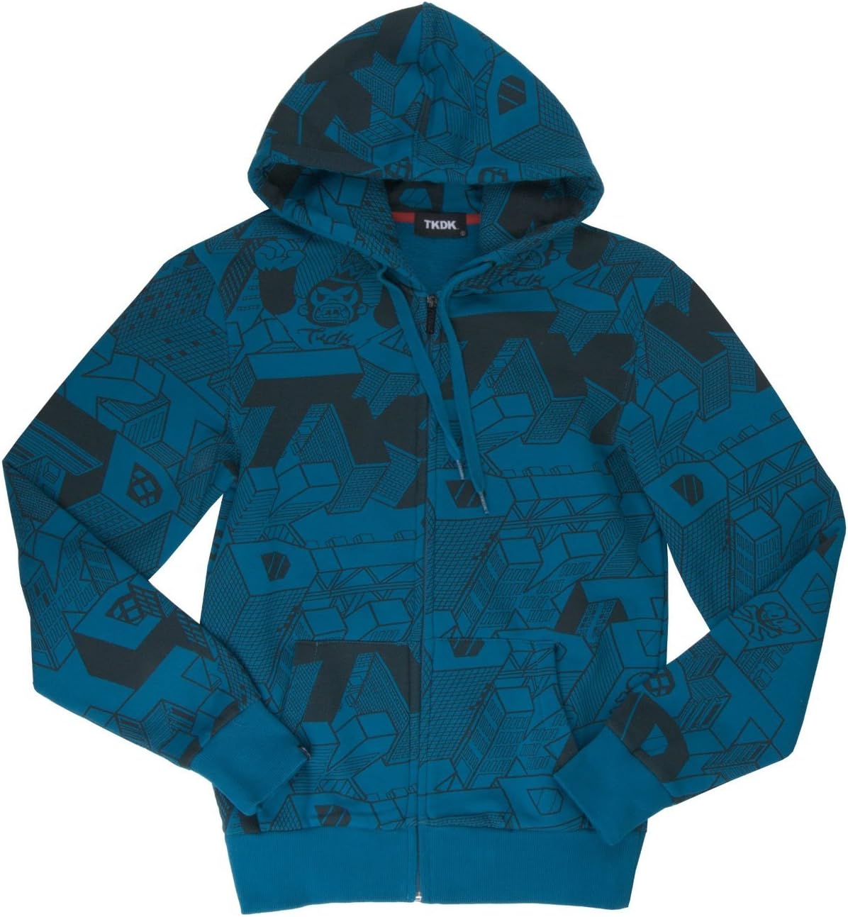 Tokiodki Downtown Zipper Hoodie Men (X-Large) Teal