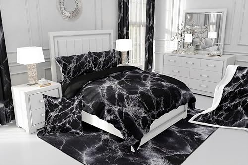 Miniatura 5 de Erosebridal - Juego de funda de colcha plisada para hombre y mujer, juego de cama de satén sedoso con cierre y lazos esquineros, cubrecama