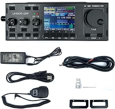 MCHF V0.6.3 Transceiver HF SDR Transceiver QRP Amateur Radio with Power Supply + Microphone EU Plug