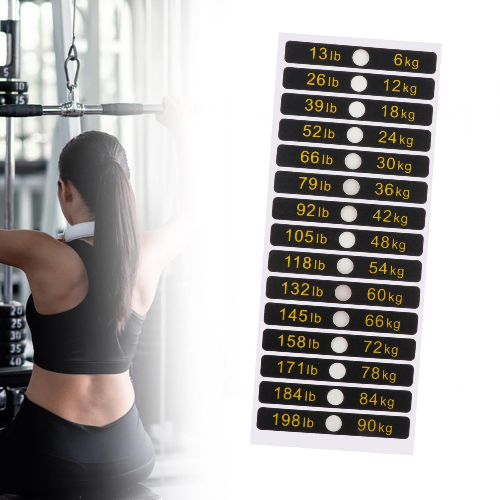 Étiquettes De Poids Autocollantes Pour Fitness – PP Résistant, De 5 à 100 Kg, Identification Rapide, Retrait Sans Traces