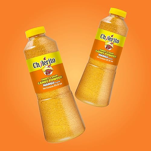 Miniatura 7 de EL CHILERITO - Caramelo en polvo sabor a mango chamoy 33.86oz 32.2 onzas líquidas, alimentos mexicanos, para dulces, aperitivos, pasteles, bebidas y