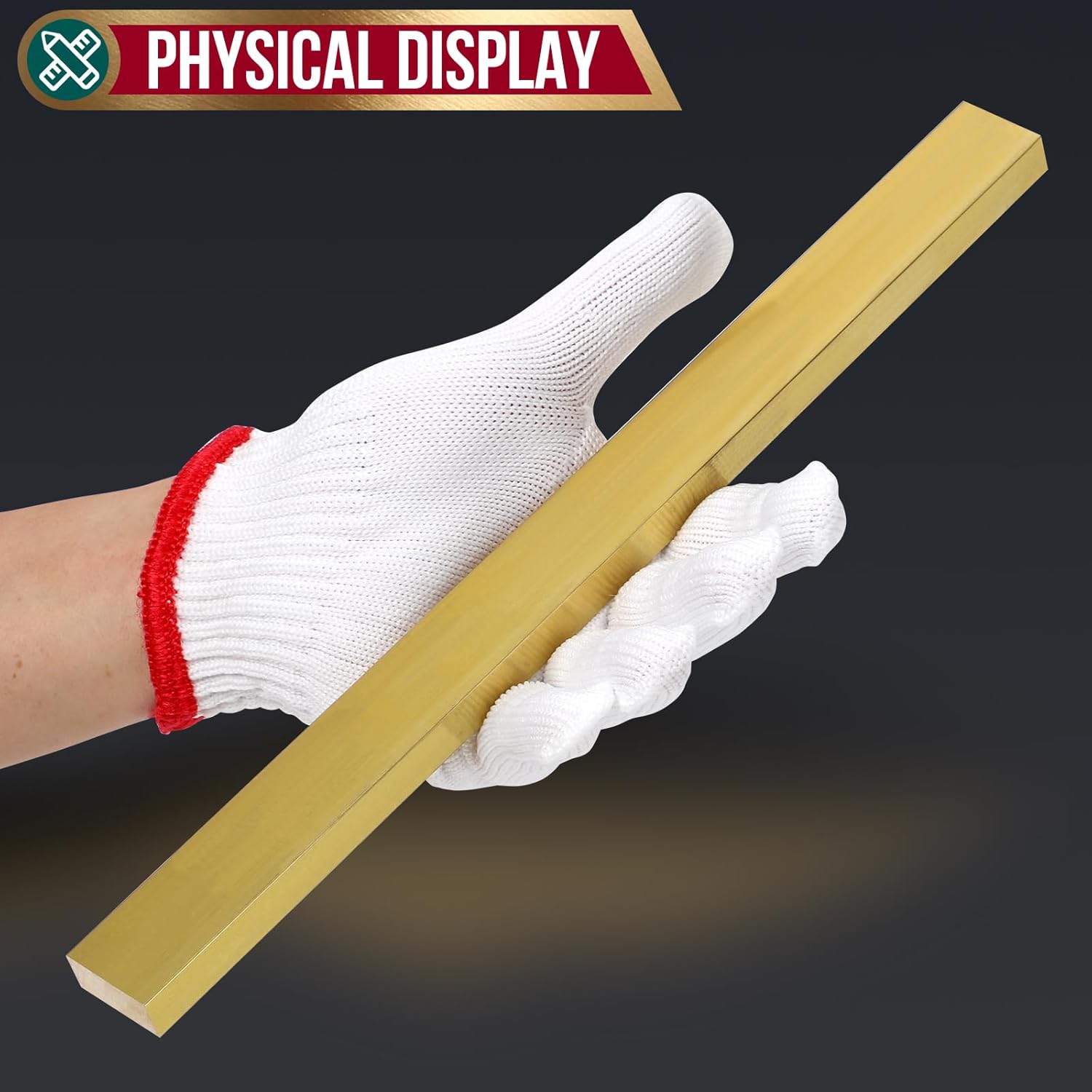 1/2" x 1" Brass Flat Bar Blank 12" Long Solid Brass Thin Plate C360 Flat Mill Stock (1/2x1x12 inch, 1)