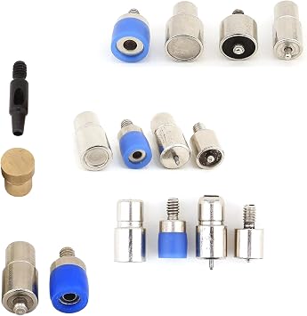 Snap Button Press Installing Machine with Setting Dies Set Mix Color Just Die Set