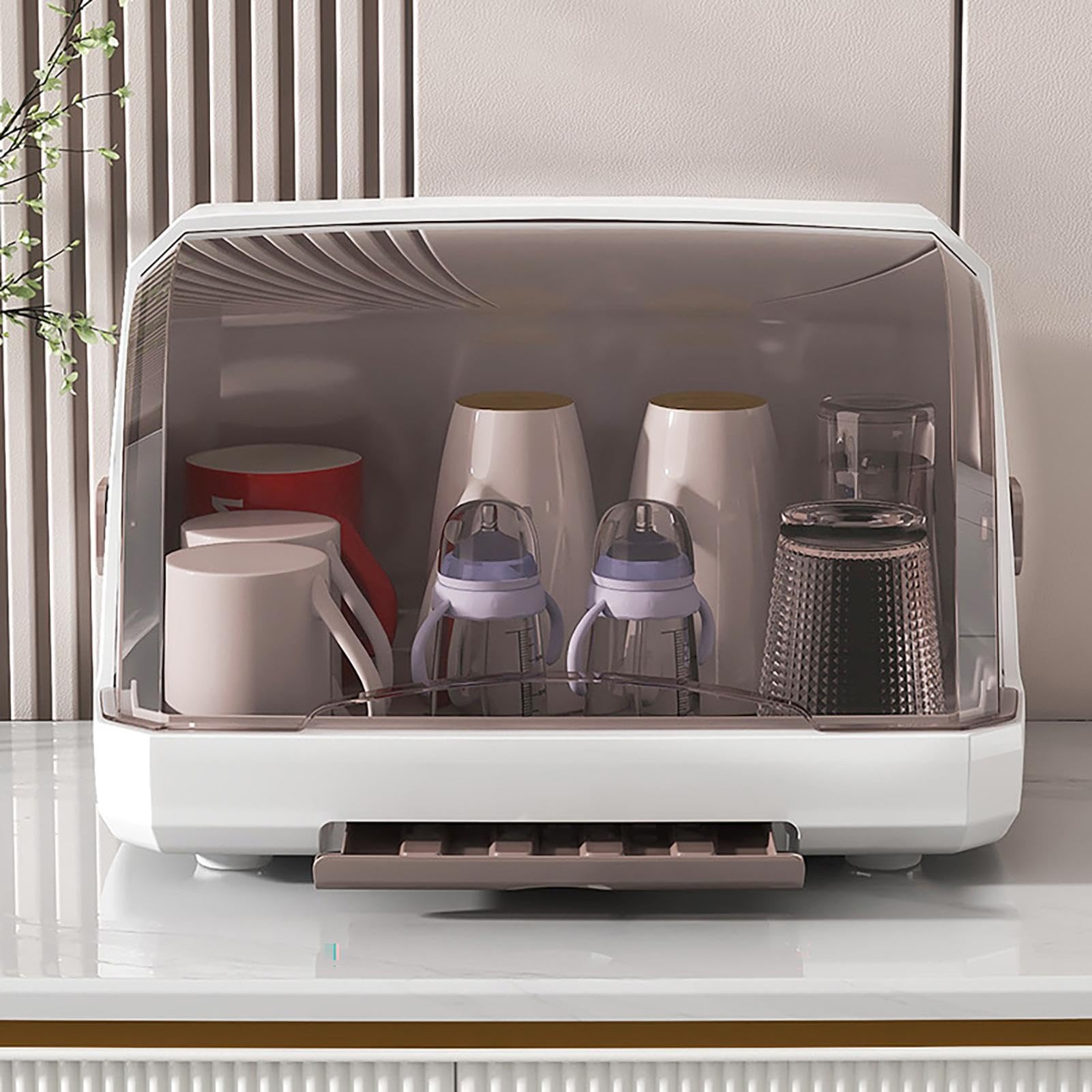 Boîte De Rangement Pour Biberons – Boîtes De Rangement Pour Sèche-linge Pour Assiettes, Tasses | Support De Stockage De Biberons D'allaitement, Support De Séchage De Biberons Avec Couvercle, Boîte De