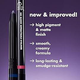 e.l.f. No Budge Retractable Eyeliner, Creamy, Ultra-Pigmented & Waterproof, Creates Bold & Defined Lines, Vegan & Cruelty-Free, Navy