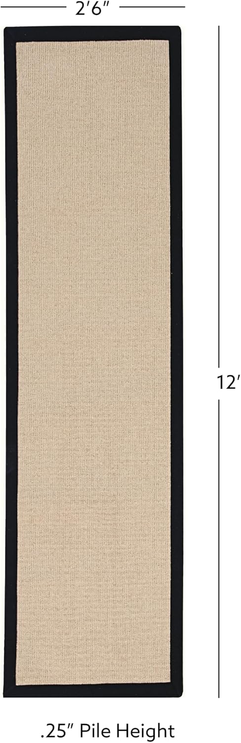 Linon Collection Athena Brown & Black, 2.6 x 12, Black