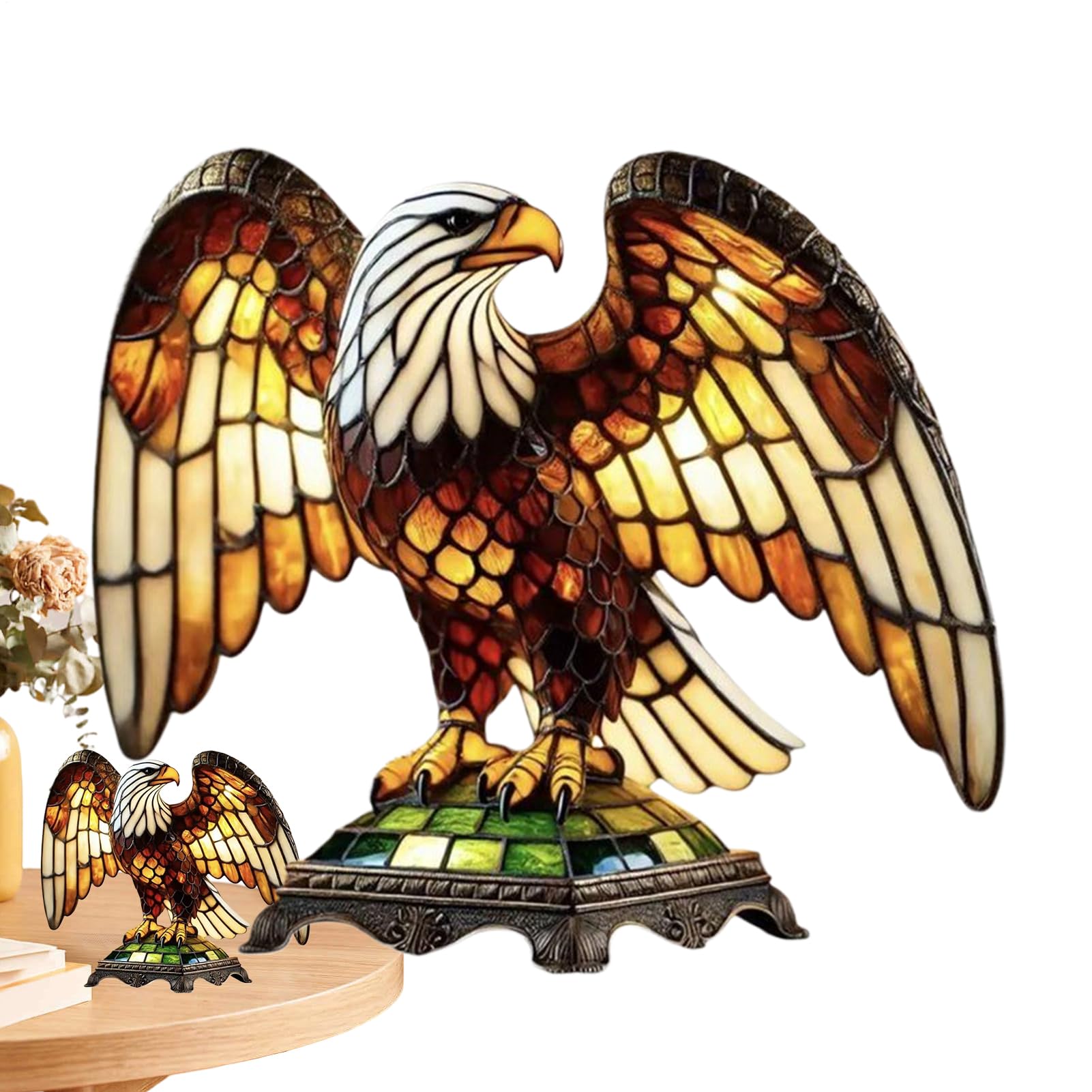 Lampe Veilleuse Animale Lampe De Nuit Vitrail Sur Table