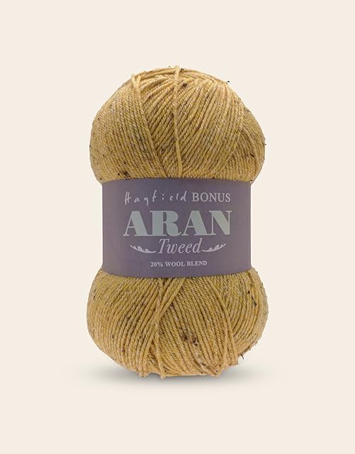 Hayfield Bonus Aran Tweed, Butterscotch (642), 400g by Sirdar F011-0642