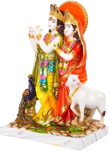 Miniatura 4 de Radha Krishna Ídolos de mármol murti para Pooja Habitación Ídolos Decoración del hogar Templo de meditación india Mandir Puja Artículos