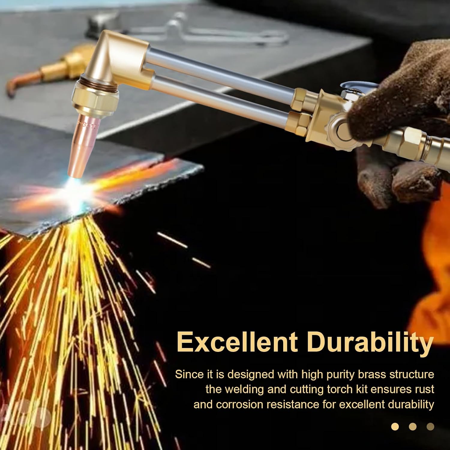 Professional Portable Oxy-Acetylene Torch Kit | Complete Welding & Cutting Set with Empty Oxygen/Acetylene Tanks, Dual Gauge Regulators, Hoses & Tote | for Brazing, Metal Cutting, Shaping & Repair