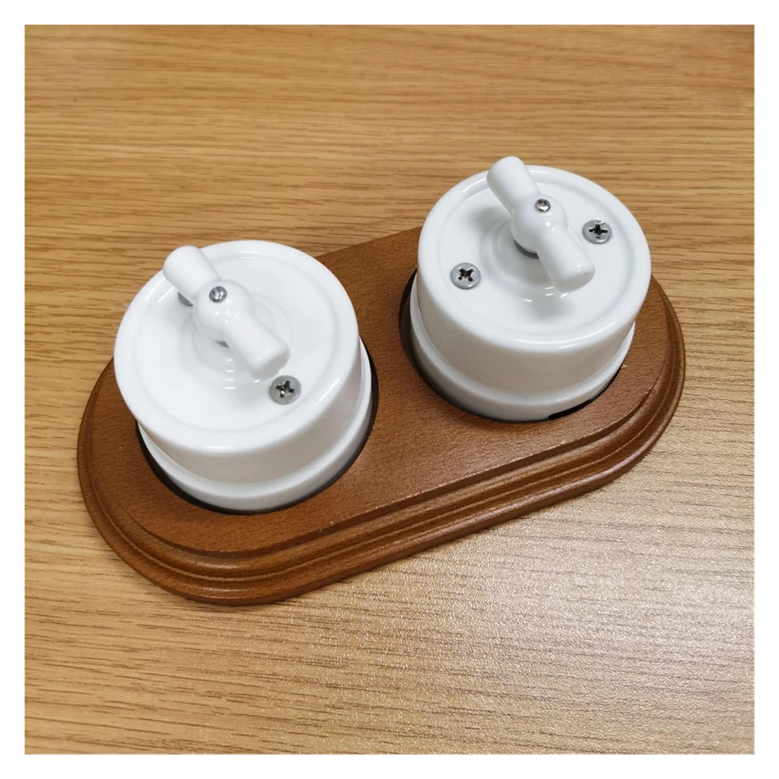 Interruptor giratorio de pared for luz, 10 A, 250 V, for decoración del hogar.(Black Switch)