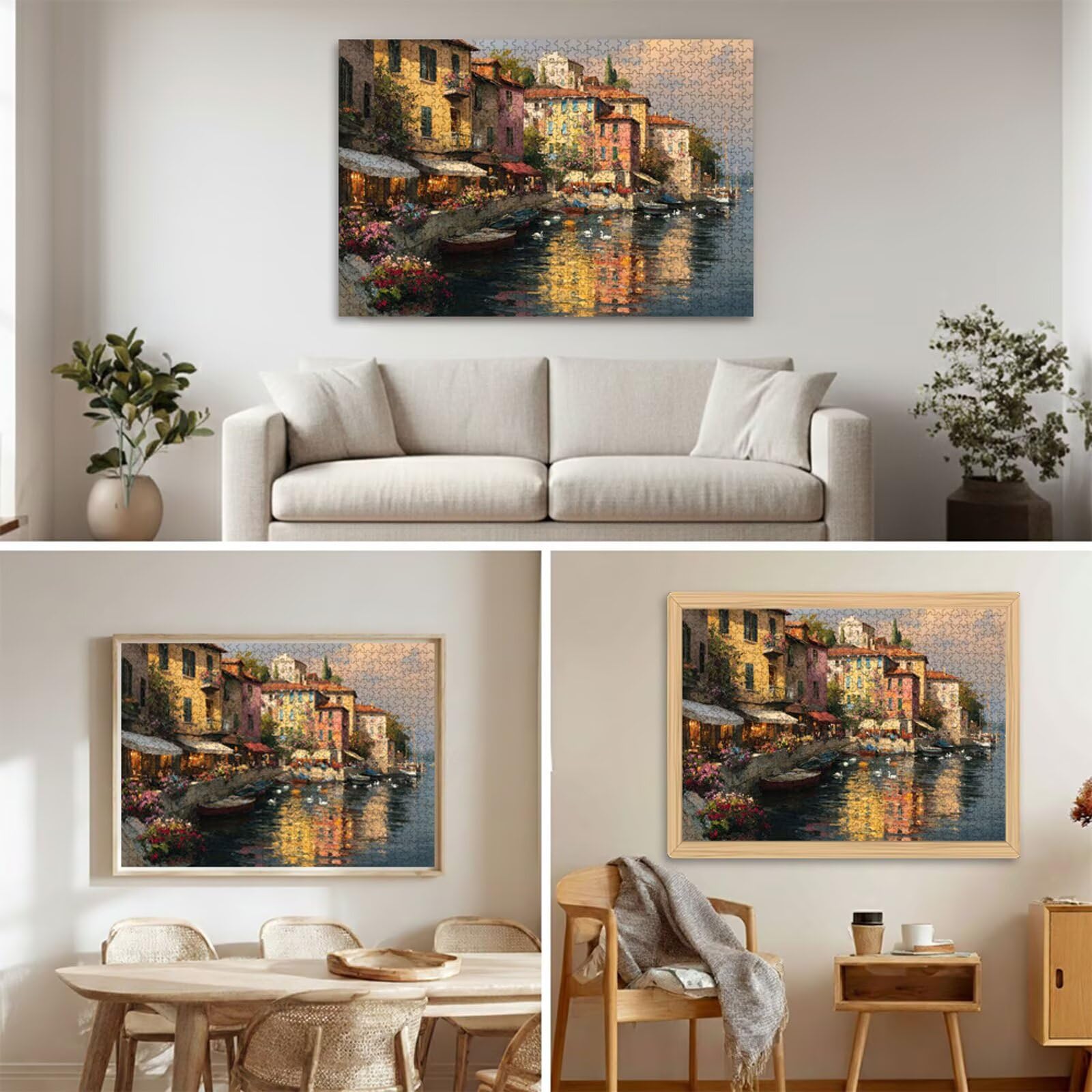 Puzzle 1500 Piezas Adultos Italia & Paisaje, Rompecabezas con Letras Traseras y Póster, Pasatiempo Antiestrés, Decoración de Pared, Regalo Decorar Mujer Hombre 87 x 57 cm (14 Años +) P3#210