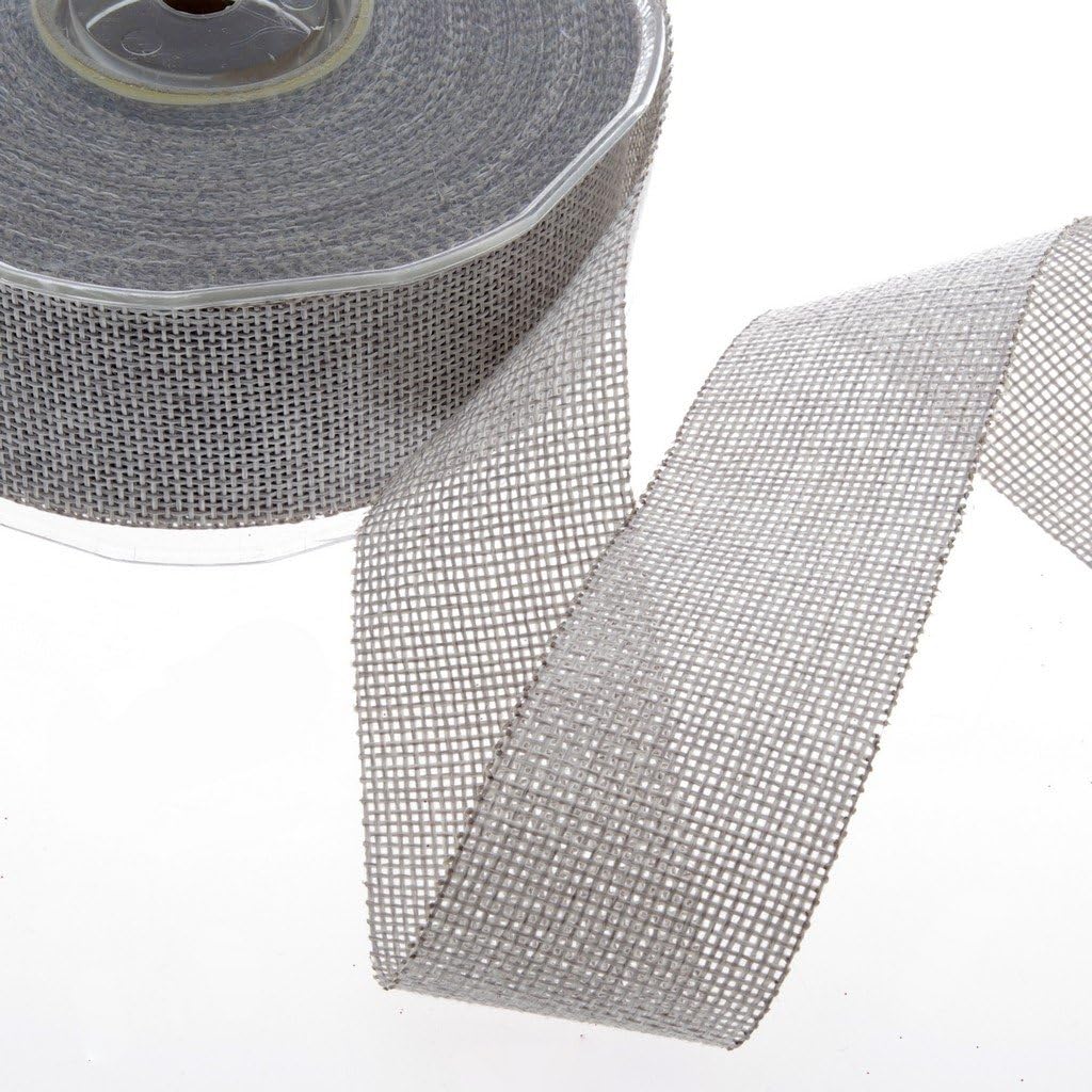 Shabby Chic Decorative Ribbon Linen Effect 38 mm – Grey – 20 m – 69038 – 38 – 20-23