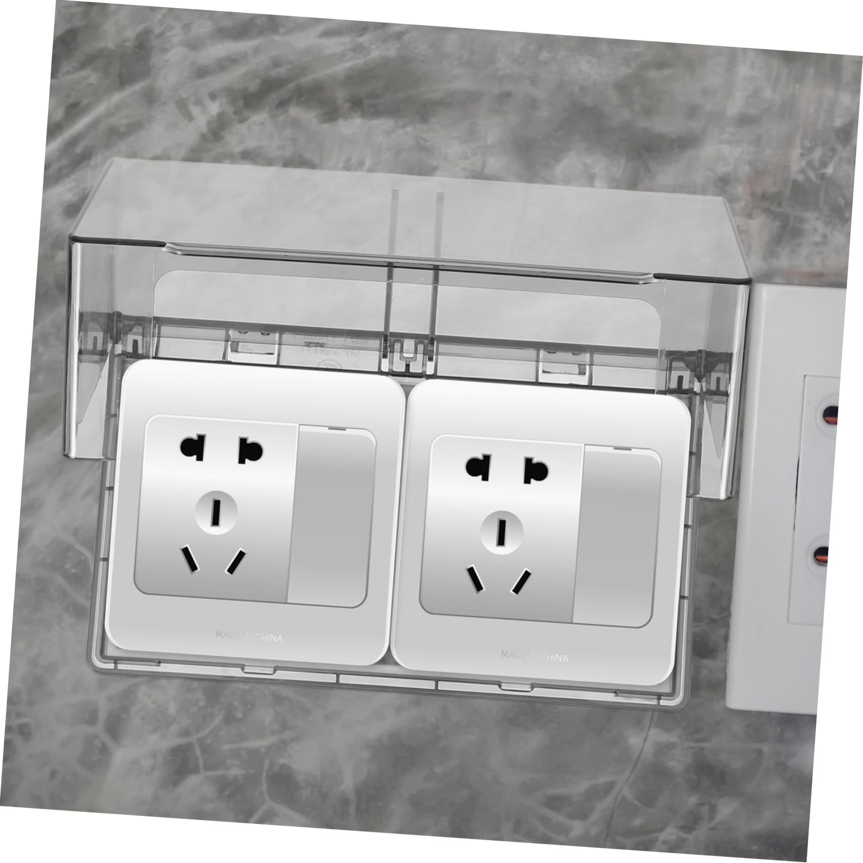 Cabilock Copertura Impermeabile Doppia Per Prese Esterne 2 Posti 4.76X4.76X7.94 Pollici Con Cerniera Protezione Sicurezza Per Bagno Ambienti Umidi