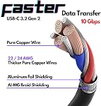 CBUS 1 Meter (3.3ft) USB 3.2 Gen 2 USB-C to USB-C 100W Power Delivery Cable — Compatible with Thunderbolt 3, USB-C Hubs, SSD Drives, MacBook Pro, Air, Dell XPS, ThinkPad, Yoga, 4K/5K Displays