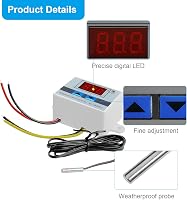 RUIZHI XH-W3001 Digitális Hőmérséklet Szabályozó 12V 120W LCD Kijelzővel Vízálló Szondával Termosztát Kapcsoló 3