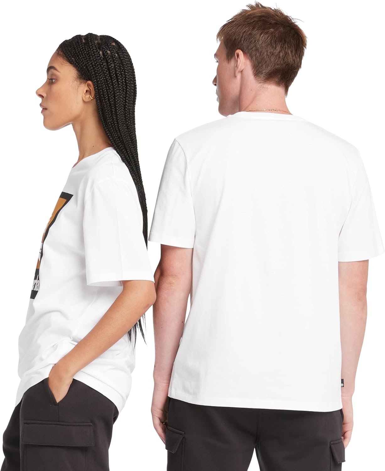 Timberland Mens Square Stack Logo Short Sleeve T-Shirt - Image 4