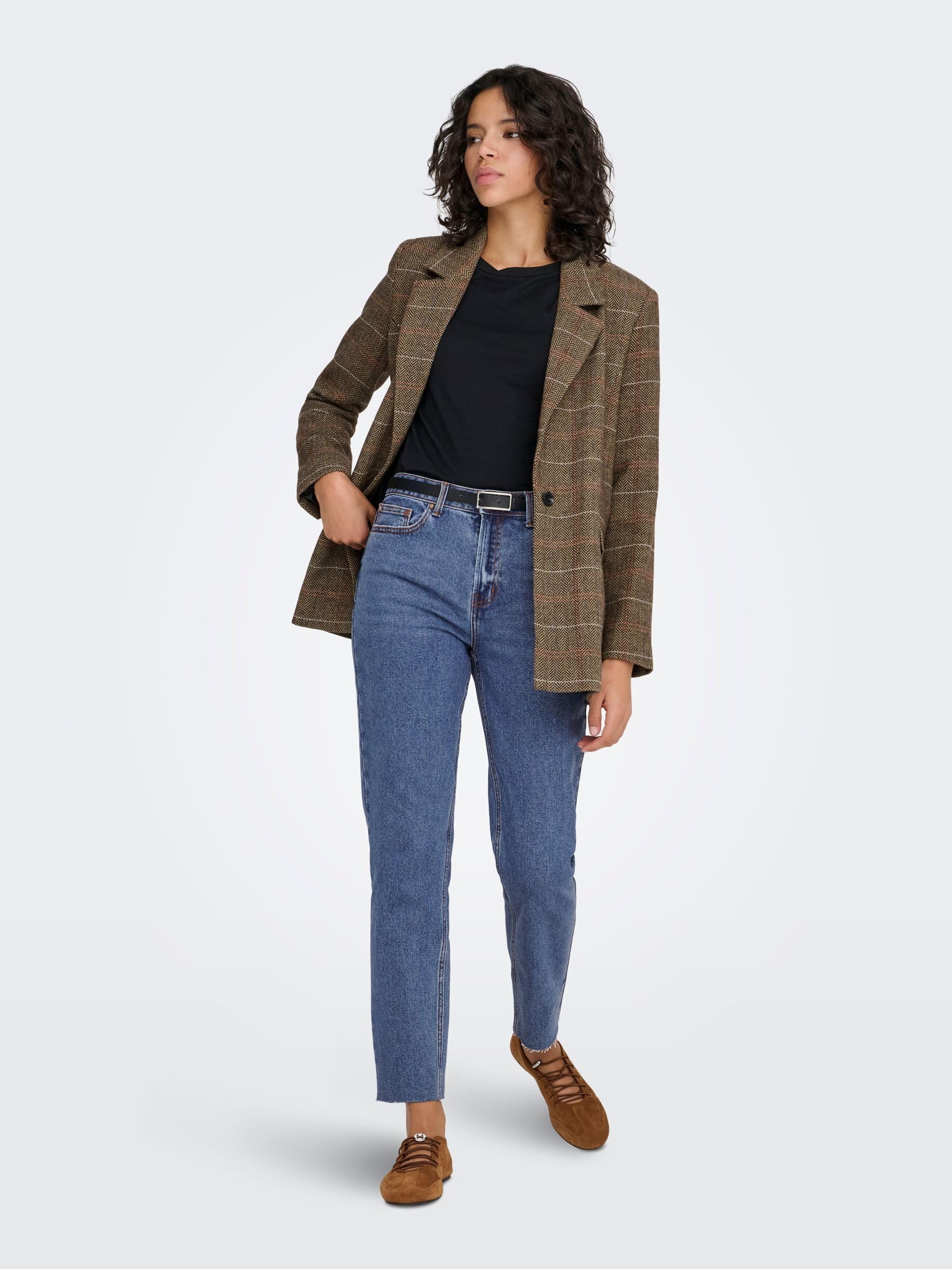 ONLY Jean Coupe Droite ONLEMILY Taille Haute Straight Fit Jeans